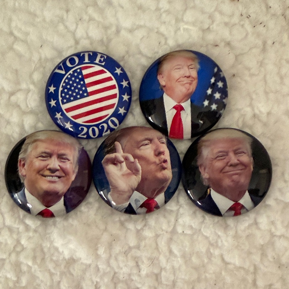 Donald‎ Trump American Patriot Vote 2020 Button Glass Magnet Set of 5 Whiteboard